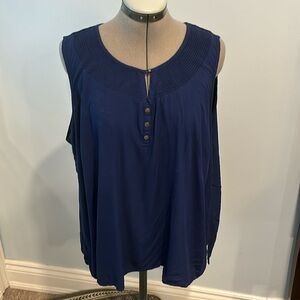 Reitmans blue sleeveless blouse sz 22 loose fitting